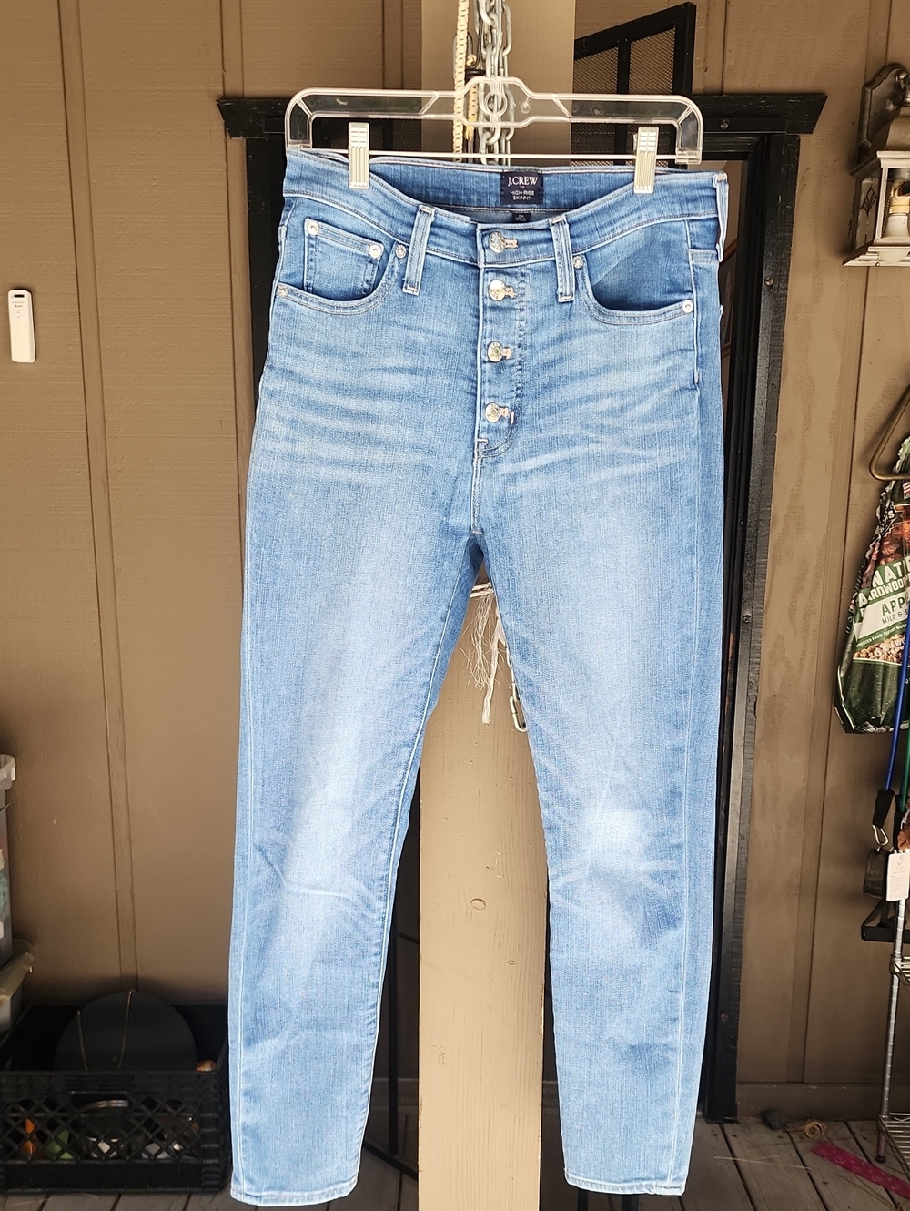 J. Crew Light Blue Button-Fly High-Rise Jeans